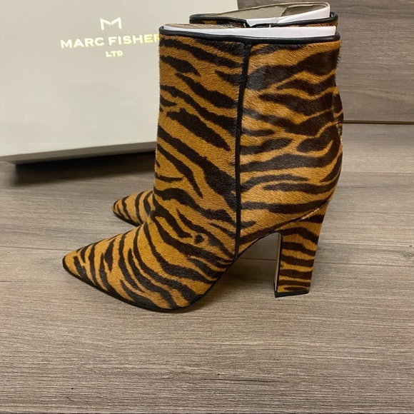 Marc Fisher | Mayaely Calf Hair Heeled Booties NEW - Picture 4 of 11